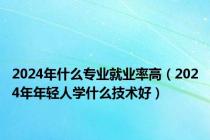 2024年什么专业就业率高（2024年年轻人学什么技术好）