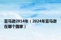 亚马逊2014年（2024年亚马逊在哪个国家）