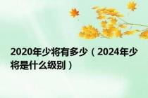 2020年少将有多少（2024年少将是什么级别）