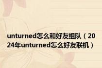 unturned怎么和好友组队（2024年unturned怎么好友联机）