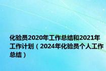 化验员2020年工作总结和2021年工作计划（2024年化验员个人工作总结）