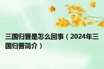 三国归晋是怎么回事（2024年三国归晋简介）