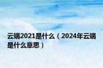 云端2021是什么（2024年云端是什么意思）