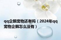 qq企鹅宠物还有吗（2024年qq宠物企鹅怎么没有）