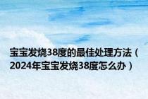 宝宝发烧38度的最佳处理方法（2024年宝宝发烧38度怎么办）