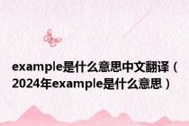 example是什么意思中文翻译（2024年example是什么意思）