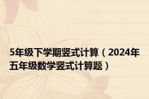 5年级下学期竖式计算（2024年五年级数学竖式计算题）