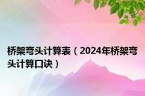 桥架弯头计算表（2024年桥架弯头计算口诀）