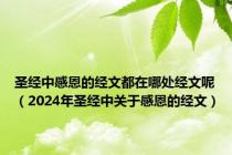 圣经中感恩的经文都在哪处经文呢（2024年圣经中关于感恩的经文）