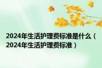 2024年生活护理费标准是什么（2024年生活护理费标准）