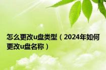 怎么更改u盘类型（2024年如何更改u盘名称）