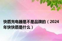 快盾充电器是不是品牌的（2024年快快盾是什么）