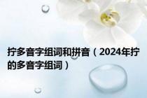 拧多音字组词和拼音（2024年拧的多音字组词）