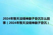 2024年整天没精神脑子昏沉怎么回事（2024年整天没精神脑子昏沉）