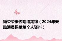 杨荣荣秦腔唱段集锦（2024年秦腔演员杨荣荣个人资料）