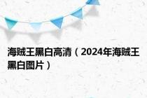 海贼王黑白高清（2024年海贼王黑白图片）