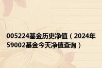 005224基金历史净值（2024年59002基金今天净值查询）