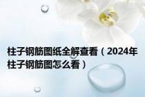 柱子钢筋图纸全解查看（2024年柱子钢筋图怎么看）