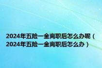 2024年五险一金离职后怎么办呢（2024年五险一金离职后怎么办）