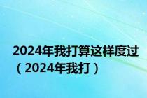 2024年我打算这样度过（2024年我打）