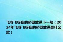 飞呀飞呀我的骄傲放纵下一句（2024年飞呀飞呀我的骄傲放纵是什么歌）