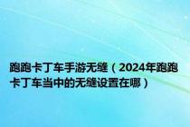 跑跑卡丁车手游无缝（2024年跑跑卡丁车当中的无缝设置在哪）