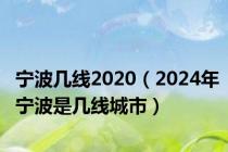 宁波几线2020（2024年宁波是几线城市）