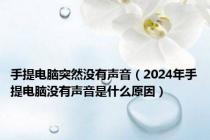 手提电脑突然没有声音（2024年手提电脑没有声音是什么原因）