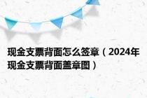 现金支票背面怎么签章（2024年现金支票背面盖章图）