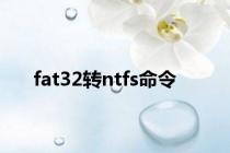 fat32转ntfs命令