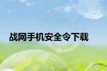 战网手机安全令下载