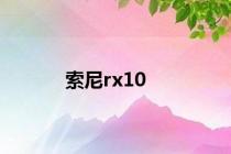 索尼rx10