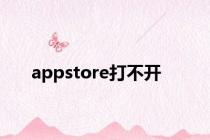 appstore打不开