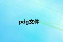 pdg文件