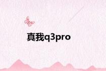 真我q3pro