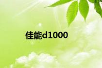 佳能d1000