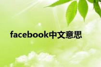 facebook中文意思