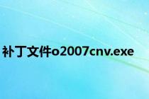 补丁文件o2007cnv.exe